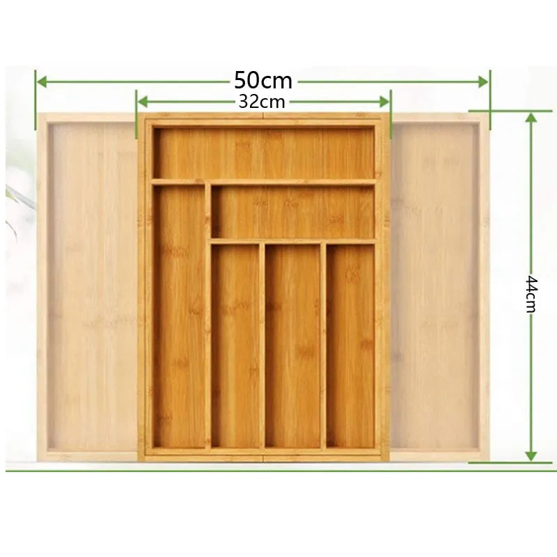 Wooden Kitchen Drawer Organizer